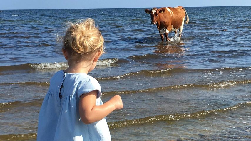 Prinzessin Leonore von Schweden am Strand von Öland