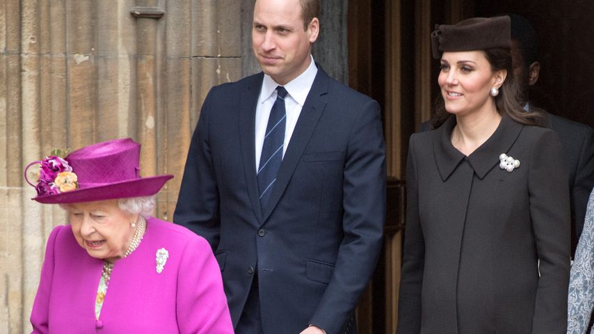 Queen Elizabeth II., Prinz William und Herzogin Kate