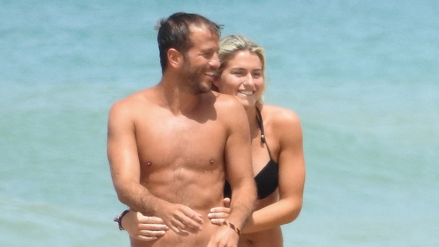 Rafael van der Vaart mit Estavan Polamn im Spanien-Urlaub