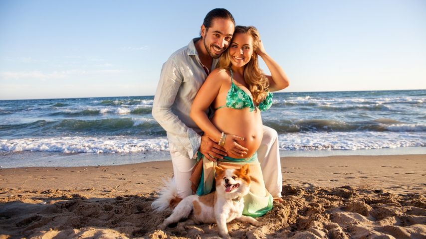 Rebecca Kratz und ihr Julio am Strand