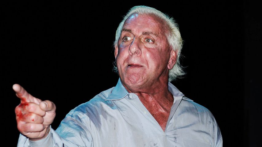 Ric Flair bei einer Pressekonferenz in Sidney
