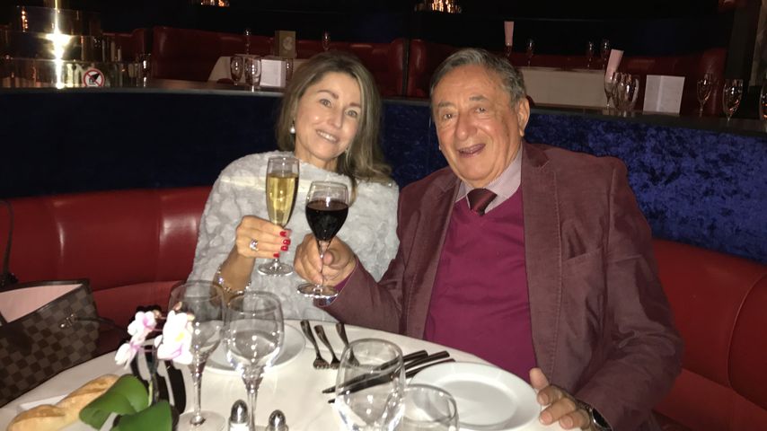 Richard Lugner und seine Freundin Andrea im Restaurant