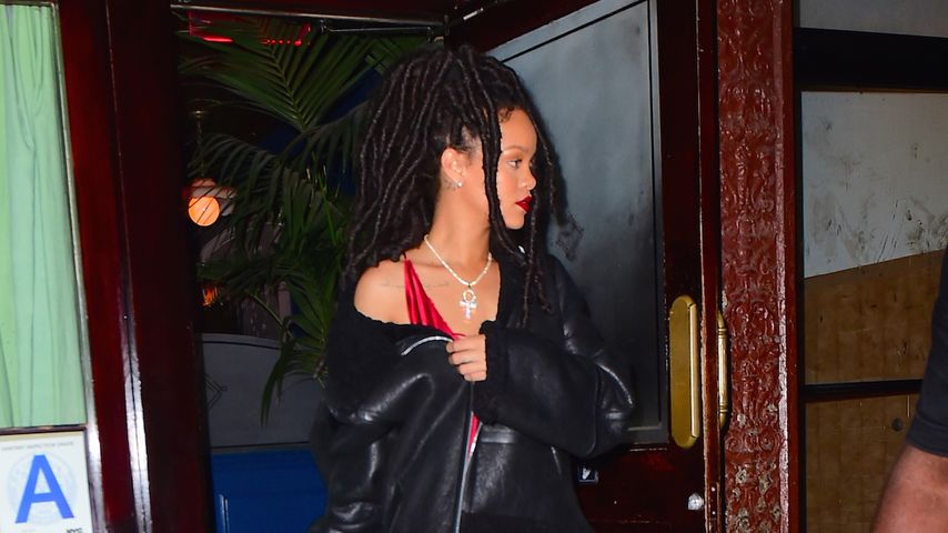 Rihanna nach einem Dinner in New York