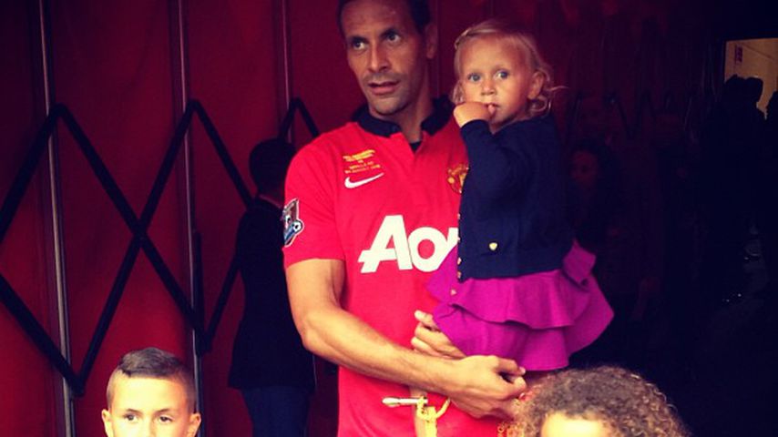 Rio Ferdinand mit seinen drei Kindern