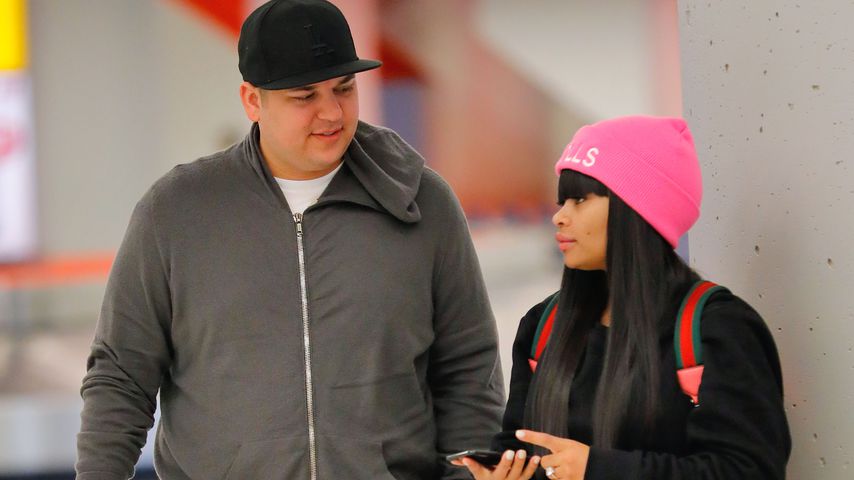 Rob Kardashian und Blac Chyna am JFK-Flughafen in New York