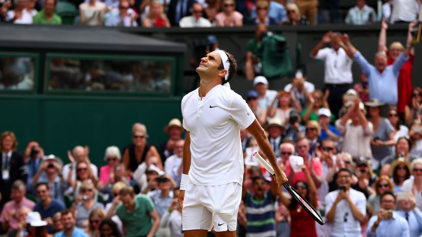 Roger Federer nach seinem 8. Wimbledon-Sieg