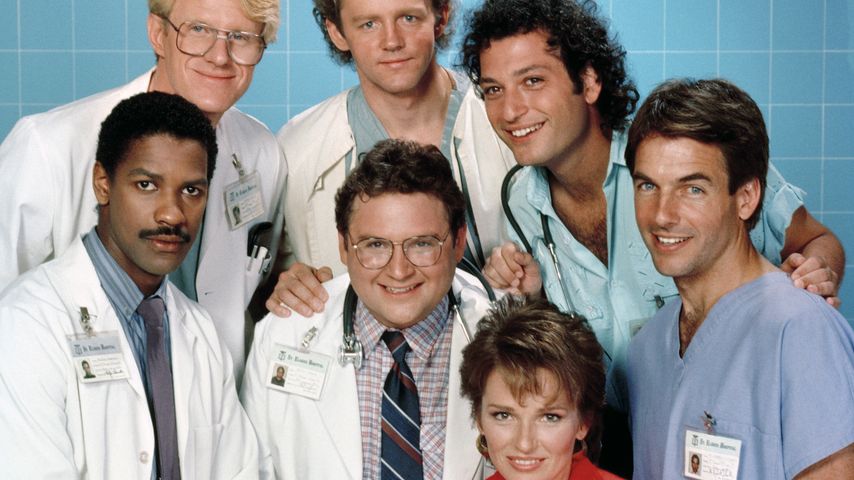 Sagan Lewis mit dem "St. Elsewhere"-Cast 1985