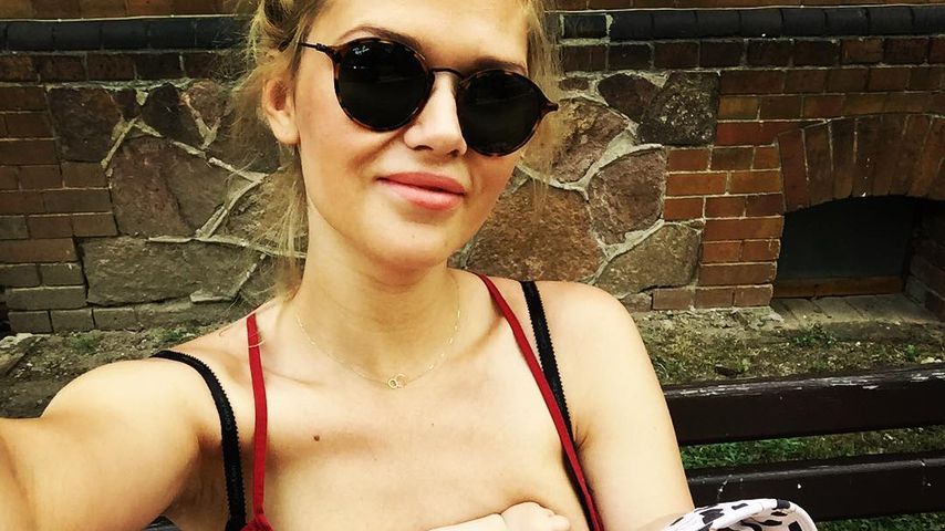 Sara Kulka mit Baby