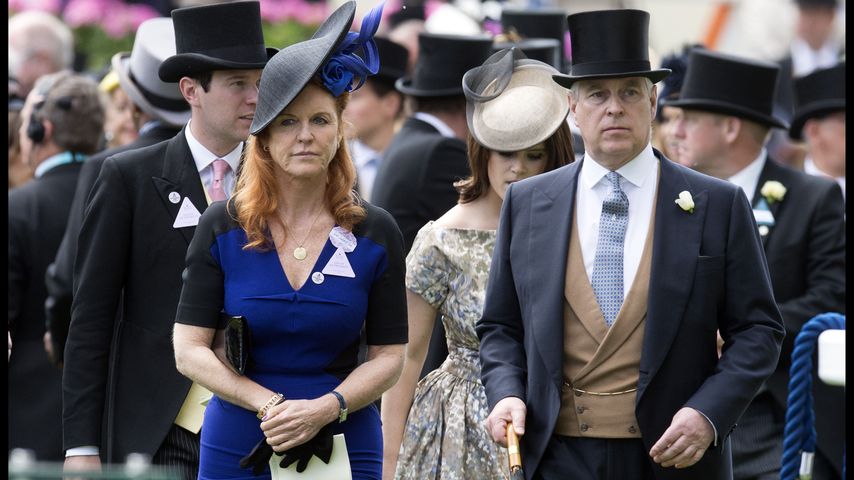 Sarah Ferguson und Prinz Andrew beim Pferderennen in Ascot im Jahr 2015