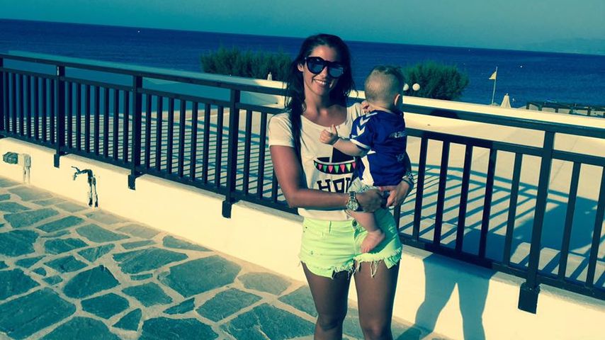 Sarah Lombardi mit Söhnchen Alessio im Urlaub