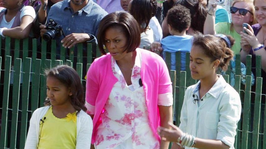 Sasha, Michelle und Malia Obama im Jahr 2010