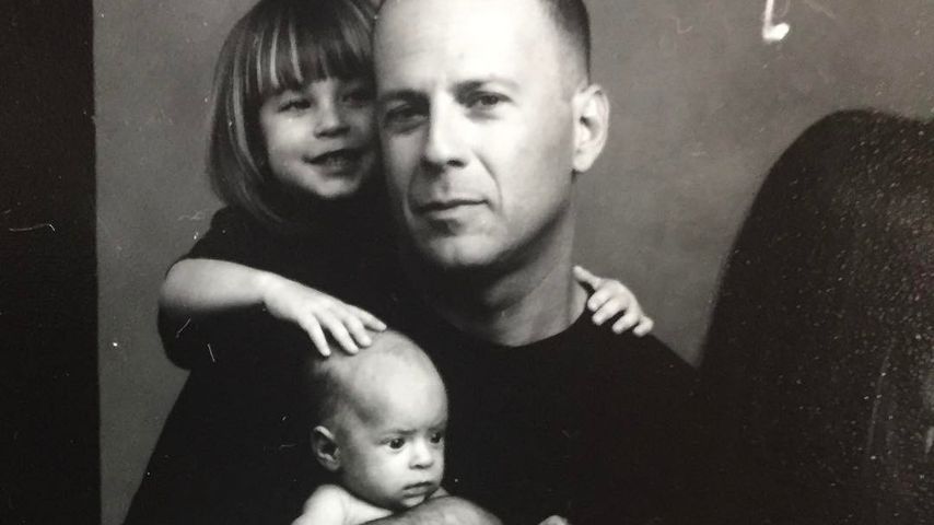 Scout Willis mit Papa Bruce und Schwester Tallulah