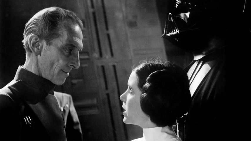 "Star Wars"-Darsteller Peter Cushing und Carrie Fisher