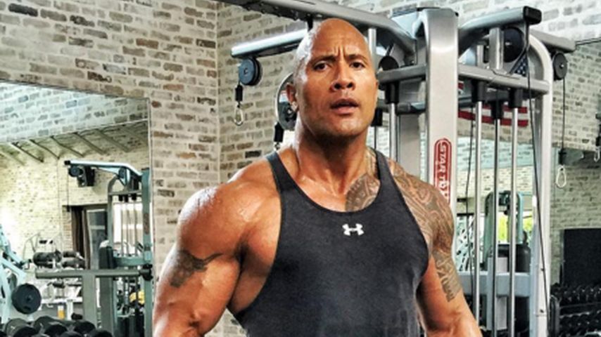 Dwayne "The Rock" Johnson im Sportstudio