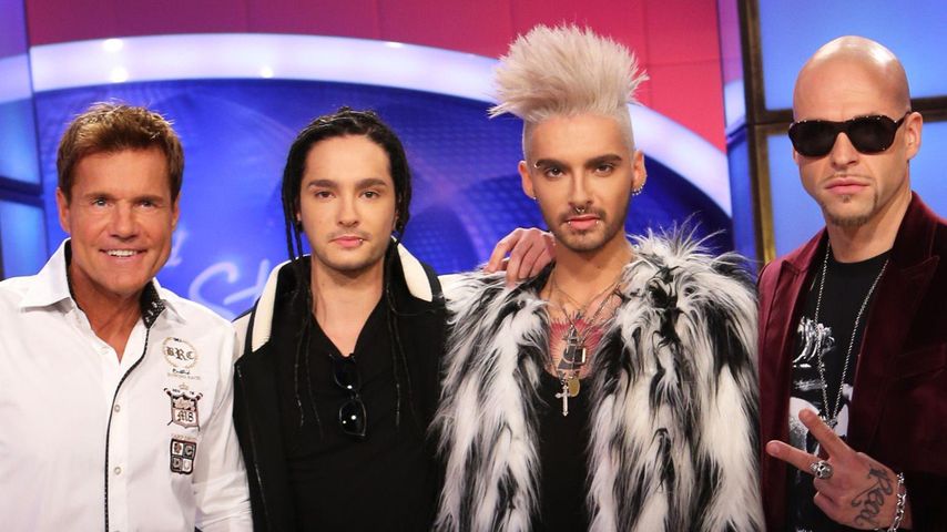 Dieter Bohlen, Tom Kaulitz, Bill Kaulitz und Matteo