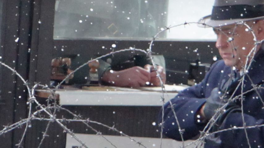 Tom Hanks am Filmset in Berlin