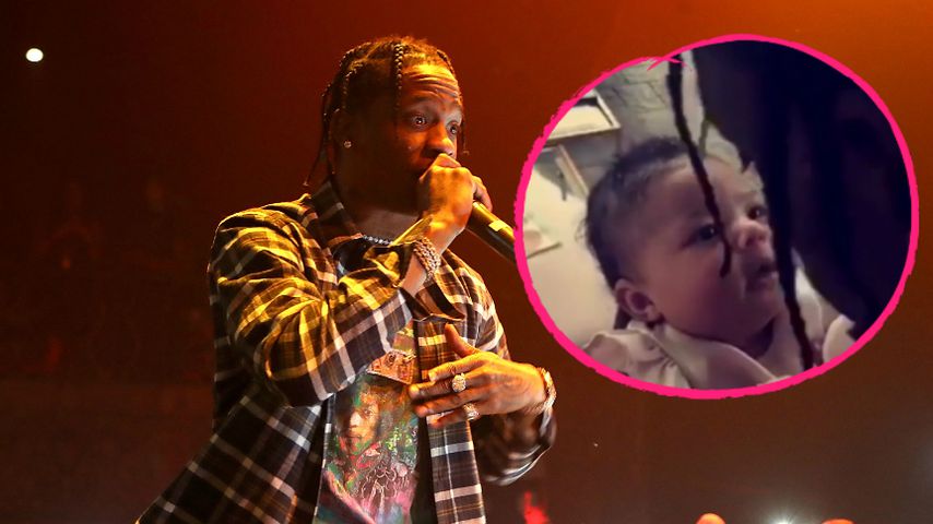 Zuckersüß: Hier küsst Travis Scott sein Baby-Girl Stormi!