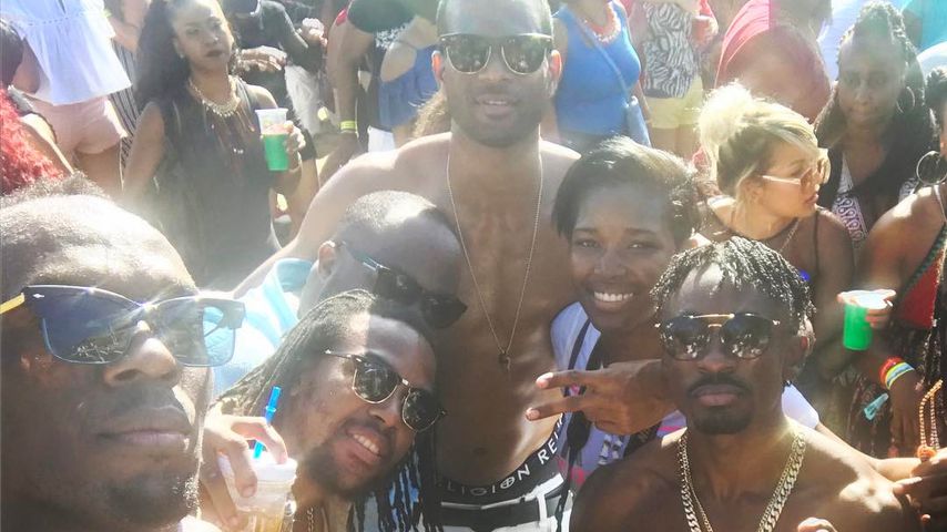 Usain Bolt (links) und Germaine Mason (Mitte)