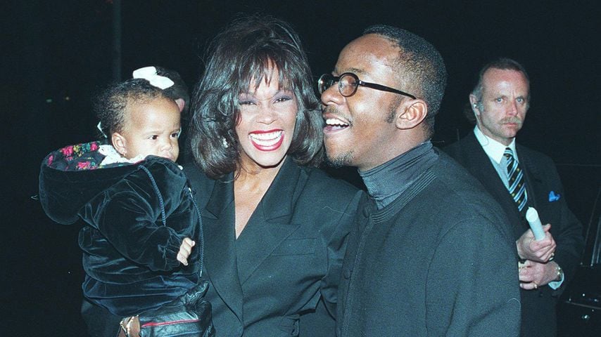 Whitney Houston mit Bobbi Kristina und Bobby Brown