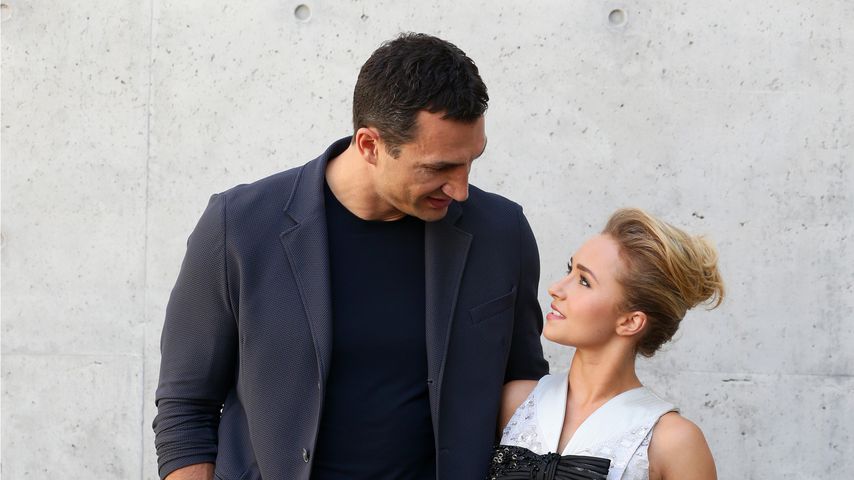 Wladimir Klitschko und Hayden Panettiere auf der Mailander Fashion Week 2014