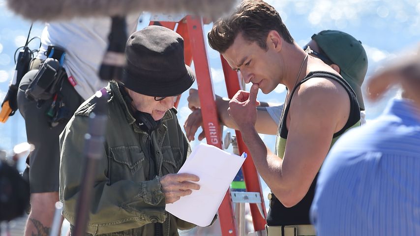 Woody Allen und Justin Timberlake am Set in New York