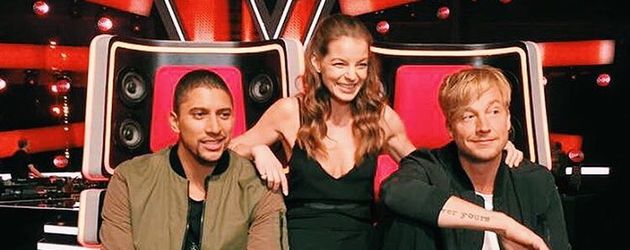 Andreas Bourani mit Yvonne Catterfeld und Samu Haber am "The Voice"-Set Andreas Bourani mit Yvonne Catterfeld und Samu Haber am "The Voice"-Set
