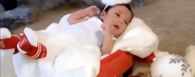 Dream Renee Kardashian Weihnachtsbild mit Socken Dream Renee Kardashian Weihnachtsbild mit Socken