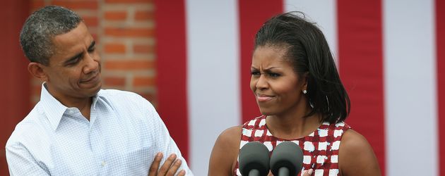 Barack Obama und Michelle Obama in Dubuque, Iowa Barack Obama und Michelle Obama in Dubuque, Iowa