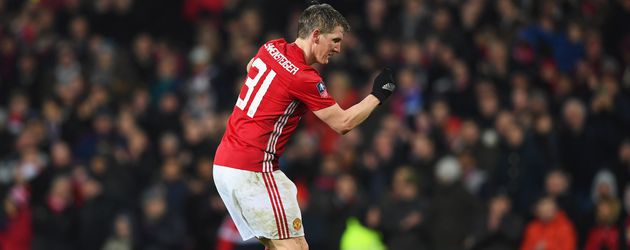 Bastian Schweinsteiger beim Torjubel Bastian Schweinsteiger beim Torjubel