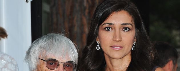 Bernie Ecclestone mit seiner Ehefrau Fabiana Flosi im Jahr 2012 Bernie Ecclestone mit seiner Ehefrau Fabiana Flosi im Jahr 2012