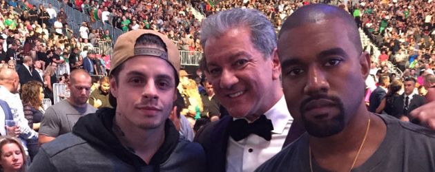 Casper Smart, Bruce Buffer und Kanye West bei der UFC 202 in Las Vegas Casper Smart, Bruce Buffer und Kanye West bei der UFC 202 in Las Vegas