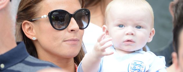 Coleen Rooney mit ihrem jüngsten Kind, Kit Rooney Coleen Rooney mit ihrem jüngsten Kind, Kit Rooney