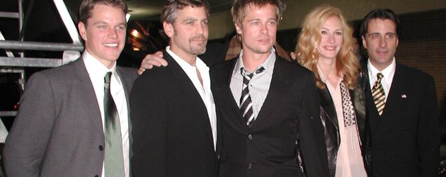 Matt Damon, George Clooney, Brad Pitt, Julia Roberts und Andy Garcia Matt Damon, George Clooney, Brad Pitt, Julia Roberts und Andy Garcia