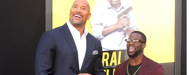 Dwayne "The Rock" Johnson mit Kevin Hart in Los Angeles Dwayne "The Rock" Johnson mit Kevin Hart in Los Angeles