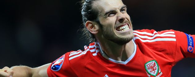 Gareth Bale beim Spiel Wales gegen Russland EM 2016 Gareth Bale beim Spiel Wales gegen Russland EM 2016