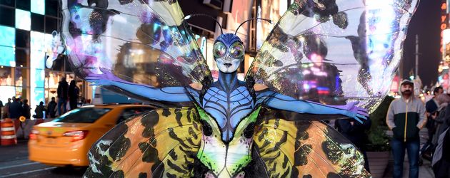 Heidi Klum als Fliege bei ihrer Halloween-Party 2014 Heidi Klum als Fliege bei ihrer Halloween-Party 2014
