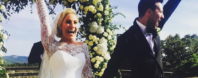 Heidi Range und Alex Partakis nach dem Ja-Wort Heidi Range und Alex Partakis nach dem Ja-Wort
