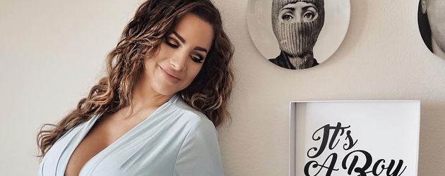 Jordan Carver während der Schwangerschaft mit ihrem Sohn Jordan Carver während der Schwangerschaft mit ihrem Sohn