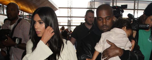 Kim Kardashian, Kanye West und North West Kim Kardashian, Kanye West und North West