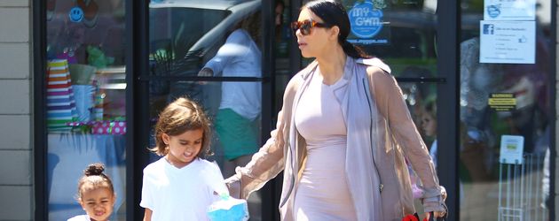 Kim Kardashian, North West und Mason Disick Kim Kardashian, North West und Mason Disick