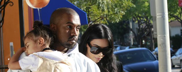 Kim Kardashian, Kanye West und North West Kim Kardashian, Kanye West und North West