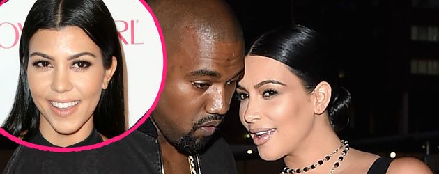 Kim Kardashian, Kanye West und Kourtney Kardashian Kim Kardashian, Kanye West und Kourtney Kardashian