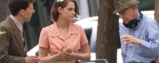 Jesse Eisenberg, Kristen Stewart und Woody Allen Jesse Eisenberg, Kristen Stewart und Woody Allen