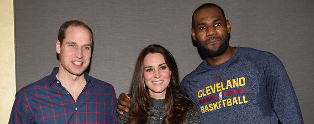 Herzogin Kate, Prinz William und LeBron James Herzogin Kate, Prinz William und LeBron James