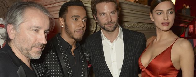 Irina Shayk, Lewis Hamilton und Bradley Cooper Irina Shayk, Lewis Hamilton und Bradley Cooper