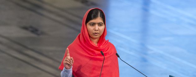 Malala Yousafzai bei der Friedensnobelpreis-Zeremonie 2014 Malala Yousafzai bei der Friedensnobelpreis-Zeremonie 2014
