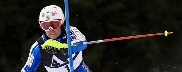 Skiprofi Mattias Hargin beim Weltcup-Slalom in Kitzbühel 2010 Skiprofi Mattias Hargin beim Weltcup-Slalom in Kitzbühel 2010