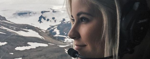 Melina Sophie im Helikopter über Island Melina Sophie im Helikopter über Island