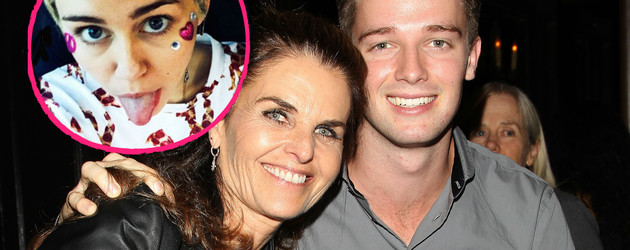 Miley Cyrus, Patrick Schwarzenegger und Maria Shriver Miley Cyrus, Patrick Schwarzenegger und Maria Shriver