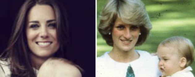 Herzogin Kate, Prinz William, Prinz George und Prinzessin Diana Herzogin Kate, Prinz William, Prinz George und Prinzessin Diana